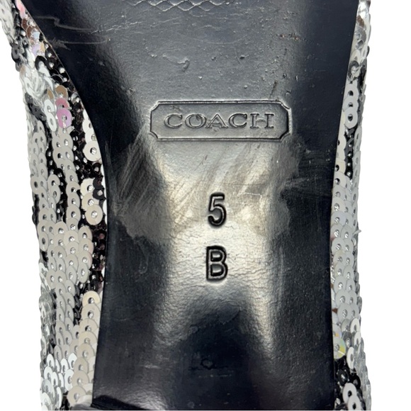 Coach Women’s Liah Snow Leopard Sequin Ballet Flats Size 5B - Picture 14 of 16